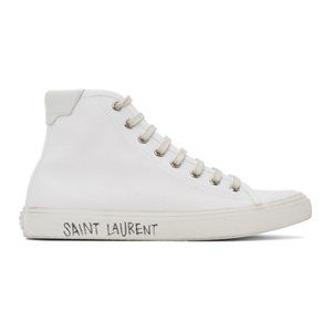 Saint Laurent Malibu Canvas Logo Text Sneakers 9B